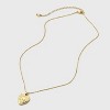 14K Gold Dipped Heart Charm Initial Necklace - A New Day™ Gold - 2 of 4