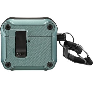 Vena Carbon Fiber Pattern Case for Apple AirPods 4 Case, Auto Open Lock Compatible with AirPods Gen 4 4th Generation, Supports Wireless Charging Green - 1 of 4