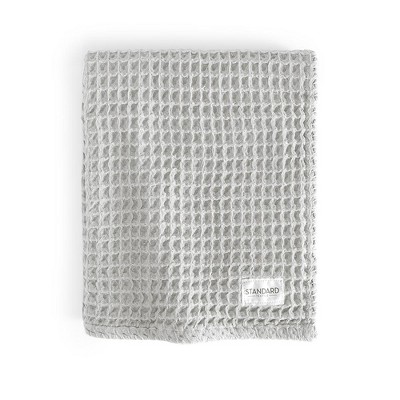 Image of Waffle Baby Blanket, Slate - Standard Textile Home