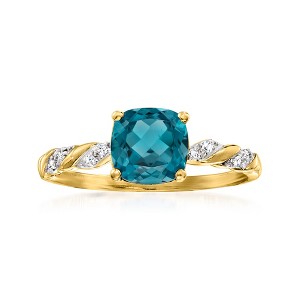 Ross-Simons 1.70 Carat London Blue Topaz Ring in 14kt Yellow Gold - 1 of 4