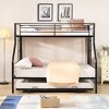 NicBex Twin over Full Bunk Bed Metal Bed Frame with Ladder and Full Length Guardrail, No Box Spring Required - 2 of 4
