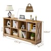 Farmhouse  Cube Bookshelf, Wood Display Cabinet Book Shelves for Bedroom,Living Room,Office - 2 of 4