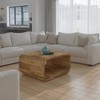 Royal Hampton Coffee Table Handcrafted Hollow Cube Shape Natural Brown Mango Wood, 30 Inch, Brown - 2 of 4