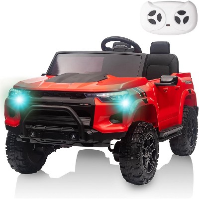 Pink 24V Kids Ride On Truck Car With Remote Control Two Seater Led Lights Mp3 Bluetooth Spring Suspension And Usb Port Pink