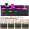 8 Drawer Dresser, Dresser TV Stand for Bedroom with LED Lights and Power Outlet, Wide Chest of Drawers for Hallway, Living Room, Entryway - 3 of 4