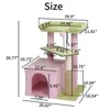 Karl Home 27.5 inch Green Multi-level Cat Tower with Cat Scratching Post and Pad - 2 of 4