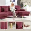 MOONMISS 104" Sectional Couches for Living Room Modular Sofa with Double Chaise U- Shaped Sofa Set with Corduroy Fabric for Living Room - 3 of 4