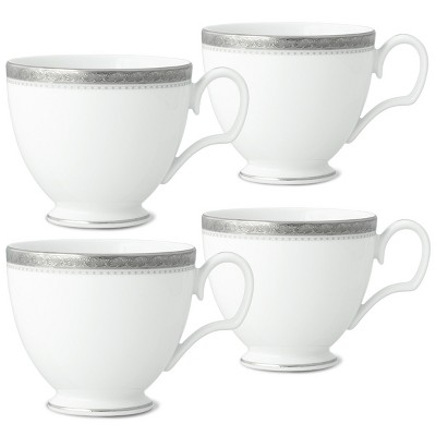 Noritake Charlotta Platinum Set of 4 Cups