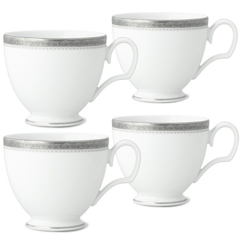 Noritake Charlotta Platinum Set Of 4 Cups : Target