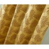 Ramallah Trading Palm Floral Textured Jacquard Single Rod Pocket Curtain Panel - 54 x 84, Gold - 3 of 4