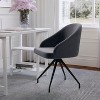 Martha Stewart Sora Upholstered Stationary Office Chair - 2 of 4