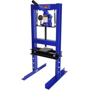 6 Ton Hydraulic Shop Press, Heavy Duty H-Frame Carbon Steel Body Garage Floor Adjustable Shop Press With Visible Pressure Gauge - 1 of 2
