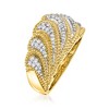 Ross-Simons 0.33 ct. t.w. Diamond Scalloped Ring in 14kt Yellow Gold - 3 of 4