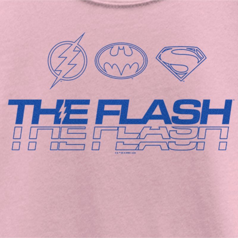 Girl's The Flash Heroes Classic Blue Emblems T-Shirt, 2 of 5