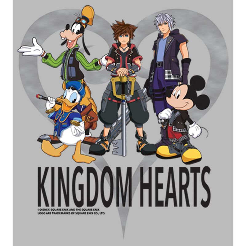 Juniors Womens Kingdom Hearts 3 Box Art T-Shirt, 2 of 5