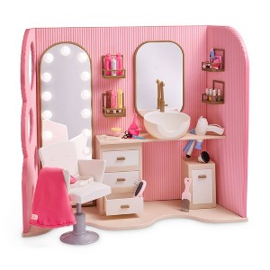 Our Generation Style & Shine Light-Up Hair Salon Playset & Accessories for 18" Dolls - 1 of 4