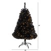 Nearly Natural 4-ft Black Artificial Christmas Tree with 170 Clear LED Lights - 2 of 4