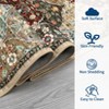 Modern Washable Area Rug, Vintage Distressed Throw Carpet with Non Slip Backing, Low Pile Stain Resistant Floor Cover for Home - 4 of 4