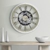 GlasFlength Wall Clocks Non Ticking Clock Digital Wall Clock Silent Vintage Decorative Wall Clocks for Living Room, White, 30"*3.25"*30" - 2 of 4