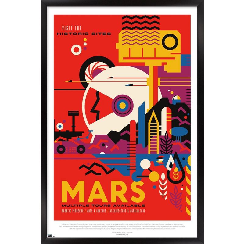 Trends International NASA - Mars Travel Poster Framed Wall Poster Prints, 1 of 7
