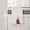 NoJo Into the Wilderness White, Navy, and Brown Bear 'It's All Good in the Woods' Super Soft Applique Baby Blanket with Trim - 3 of 4