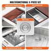 VEVOR Farmhouse Kitchen Sink, 304 Stainless Steel Drop-In Sinks, Top Mount Single Bowl Basin with Ledge & Accessories, Household Dishwasher Sinks - 4 of 4