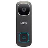 Lorex 2K QHD Wired Smart Video Doorbell with Person Detection (Black)
