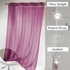 Evideco French Home Goods Sheer Curtain Panel with Stripes, Light & Airy Drapery, Ideal for Home Decor, 95 x 55 Inches - 2 of 4