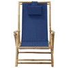 vidaXL Relaxing Chair Dark grey Bamboo, Polyester Medium - 2 of 4