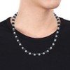 EVERLY JEWELRY |Men's 5-8mm Cultured Freshwater Black and White Pearl Necklace Sterling Silver Clasp - 20 in. - 3 of 3