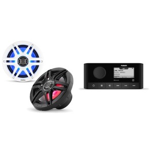 Fusion MS-RA60 Source Unit w/ Clarion CMS-651RGB-SWB RGB LED 6.5-inch Coaxial Marine ( Includes White & Black Sport Grilles) - 1 of 4