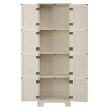 INFURNIC Decorative Storage Cabinets Tall Storage Cabinet with 8 Doors and 4 Shelves for Living Room and Office, White, 23.82"*12.6"*72.4" - 2 of 4