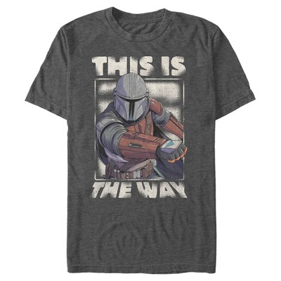 Men's Star Wars: The Mandalorian The Mandalorian This Is The Way Mando  T-Shirt - Charcoal Heather - 4X Big Tall