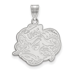 Black Bow Jewelry 14k White Gold North Carolina Tar Heels NCAA Large Pendant - 1 of 3