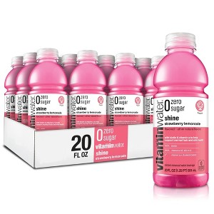 Vitamin Water Zero, Strawberry Lemonade - Shine, 20 Fl Oz Bottle (Pack of 6) - 1 of 4
