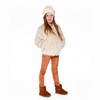Deux par Deux Girl Short Faux Fur Coat Beige - 3 of 4