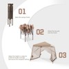 EAGLE PEAK 10x10ft Slant Leg Pop up Gazebo Patio Canopy Tent Shelter with Netting - 2 of 4