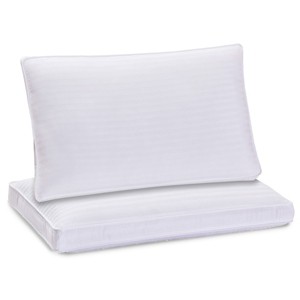 Standard/Queen Medium Machine Washable Set of 2 Just Like Down Pillows for Back Stomach or Side Sleepers - DreamLab - 1 of 4