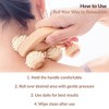 Evideco French Home Goods Natural Wood Hand-Held Massage Rollers for Relaxation and Mobility, Deep Tissue Massage Tools with Rotating Rollers - 4 of 4