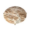 32" Marble Nesting Coffee Table with Golden Metal Frame, Elegant Low-Profile Modern Design for Living Room, Lounge, or Office - 4 of 4