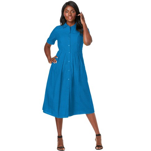 Jessica London Women's Plus Size Linen Fit & Flare Dress : Target