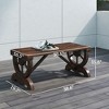 2-Person Garden Bench Outdoor Wagon Wheel Porch Bench for Backyard, Patio - 3 of 4