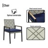 Aukfa 5-Piece All-Weather Woven Rope & Acacia Wood Square Patio Dining Set with Cushions - 2 of 4
