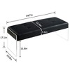 VECELO Modern Soft PU Leather Storage Bench, Ottoman 44" Shoestool with 6.1" Deep Storage Space for Living Room or Bedroom, Easy to Clean, Black - 3 of 4