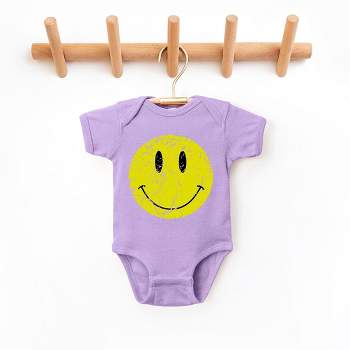 The Juniper Shop Distressed Smiley Face Baby Bodysuit
