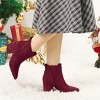 Allegra K Women's Pointed Toe Block Heel Ankle Chelsea Boots - 2 of 4