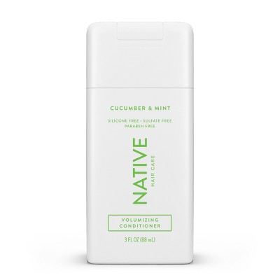 Native Travel Size Vegan Cucumber & Mint Natural Volume Conditioner, Clean, Sulfate, Paraben and Silicone Free - 3 fl oz