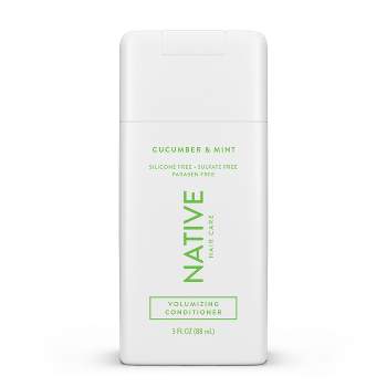 Native Travel Size Vegan Cucumber & Mint Natural Volume Conditioner, Clean, Sulfate, Paraben and Silicone Free - 3 fl oz