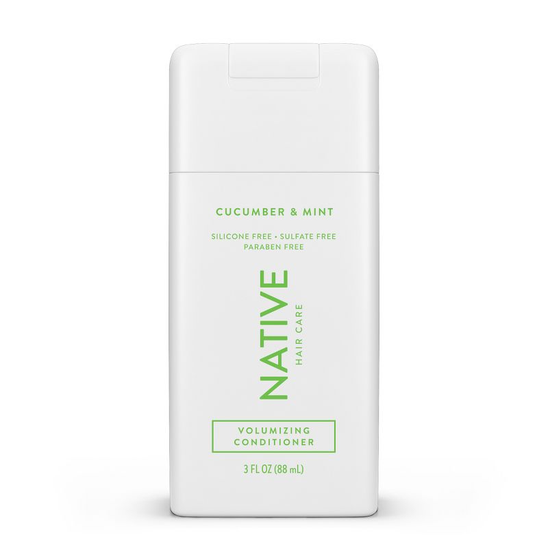 Native Travel Size Vegan Cucumber &#38; Mint Natural Volume Conditioner, Clean, Sulfate, Paraben and Silicone Free - 3 fl oz, 1 of 11