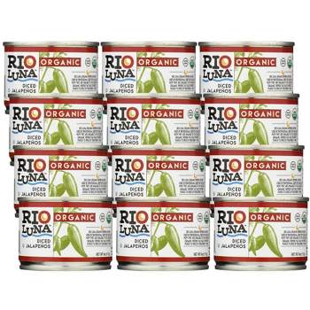 Rio Luna Organic Diced Jalapenos - Case of 12/4 oz